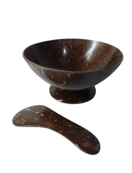 Coconut shell cup & spoon